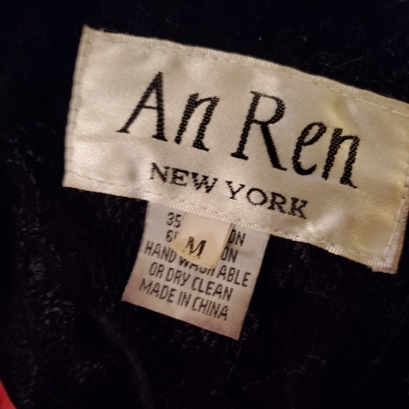An Ren New York Black Embroidered Jacket M - Picture 5 of 5
